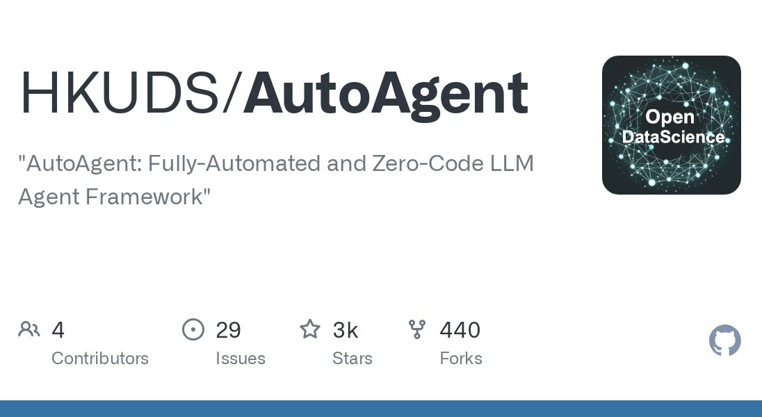 AutoAgent：通过自然语言描述需求，就可快速创建和部署AI智能体