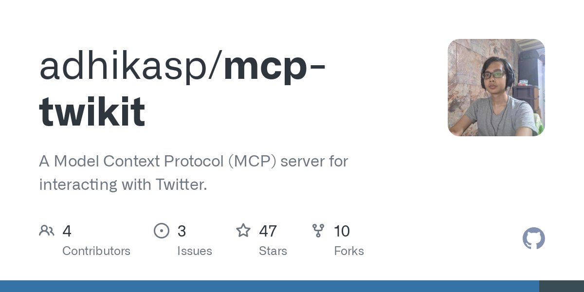 MCP-Twikit：与Twitter交互的MCP服务器，应用于社交媒体分析和数据检索