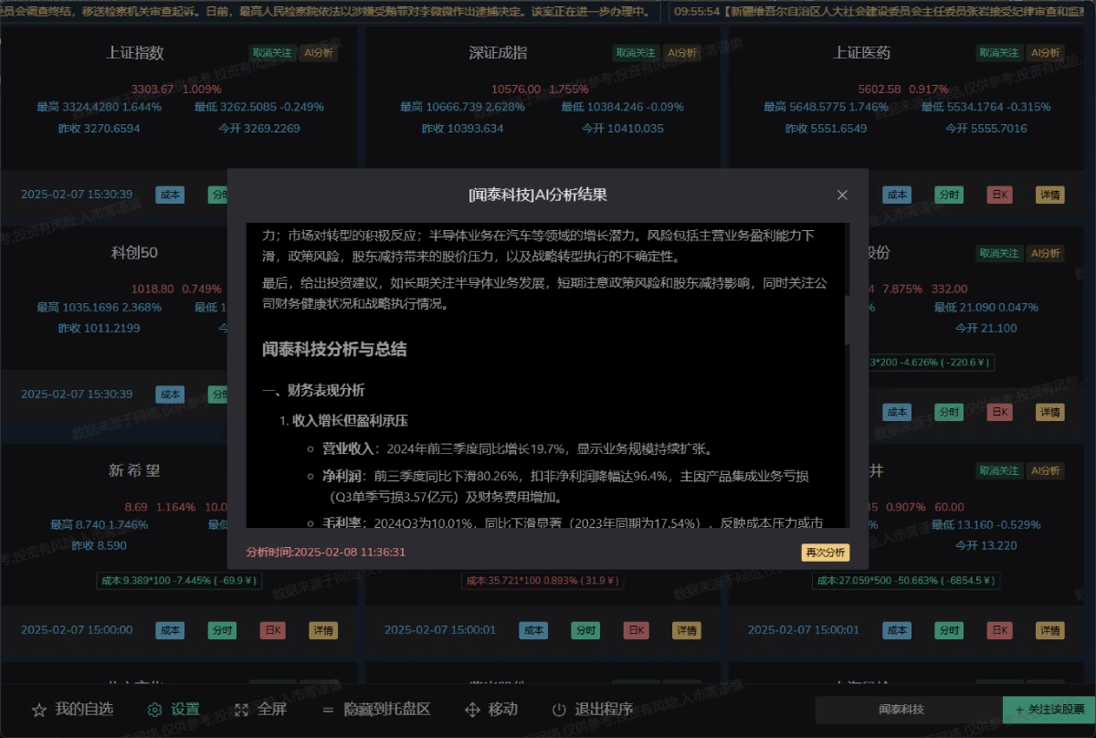 Go-Stock : 基于Wails和NaiveUI构建的AI股票分析工具