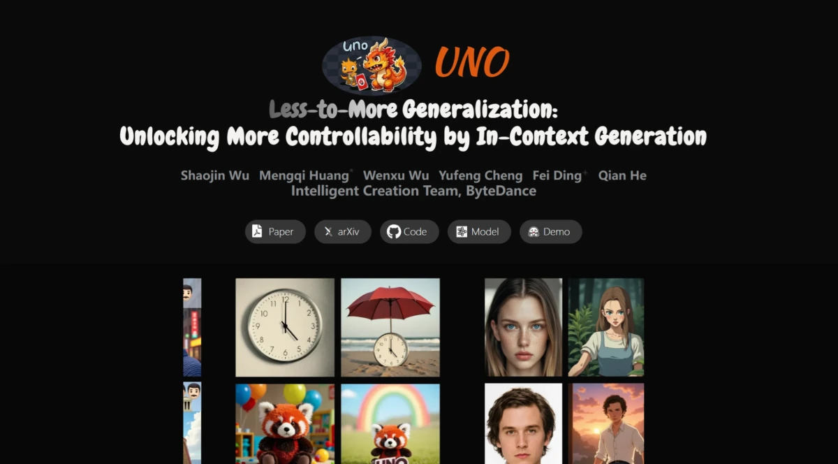 UNO：字节跳动开发的一个多主体条件图像生成模型