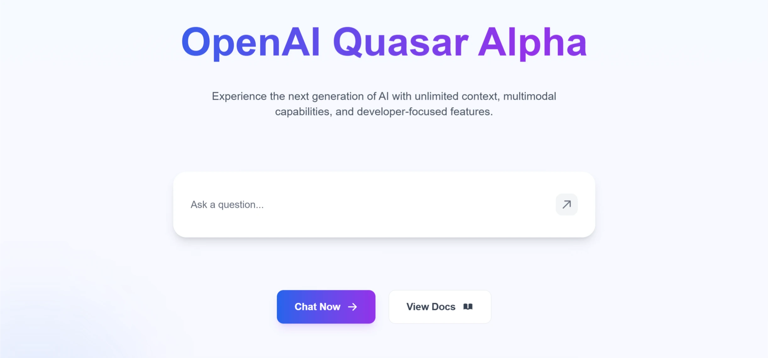 Quasar Alpha：具备100 万token超大上下文窗口的AI模型