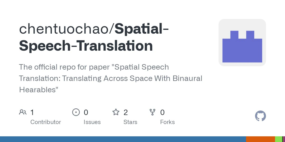 Spatial Speech Translation：一个跨空间语音翻译项目