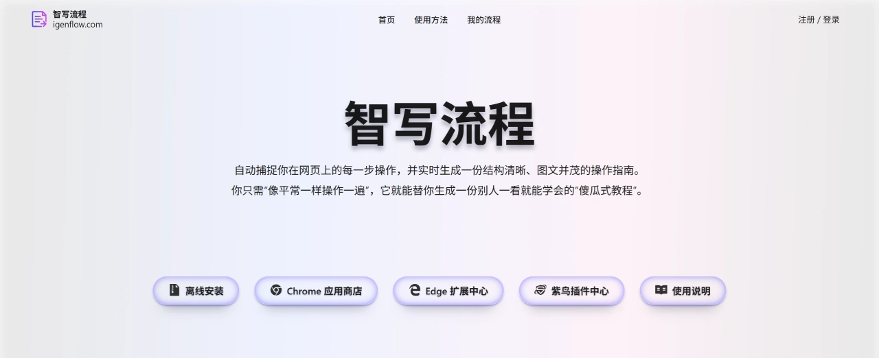 智写流程：一个能自动记录网页操作并生成操作指南的工具