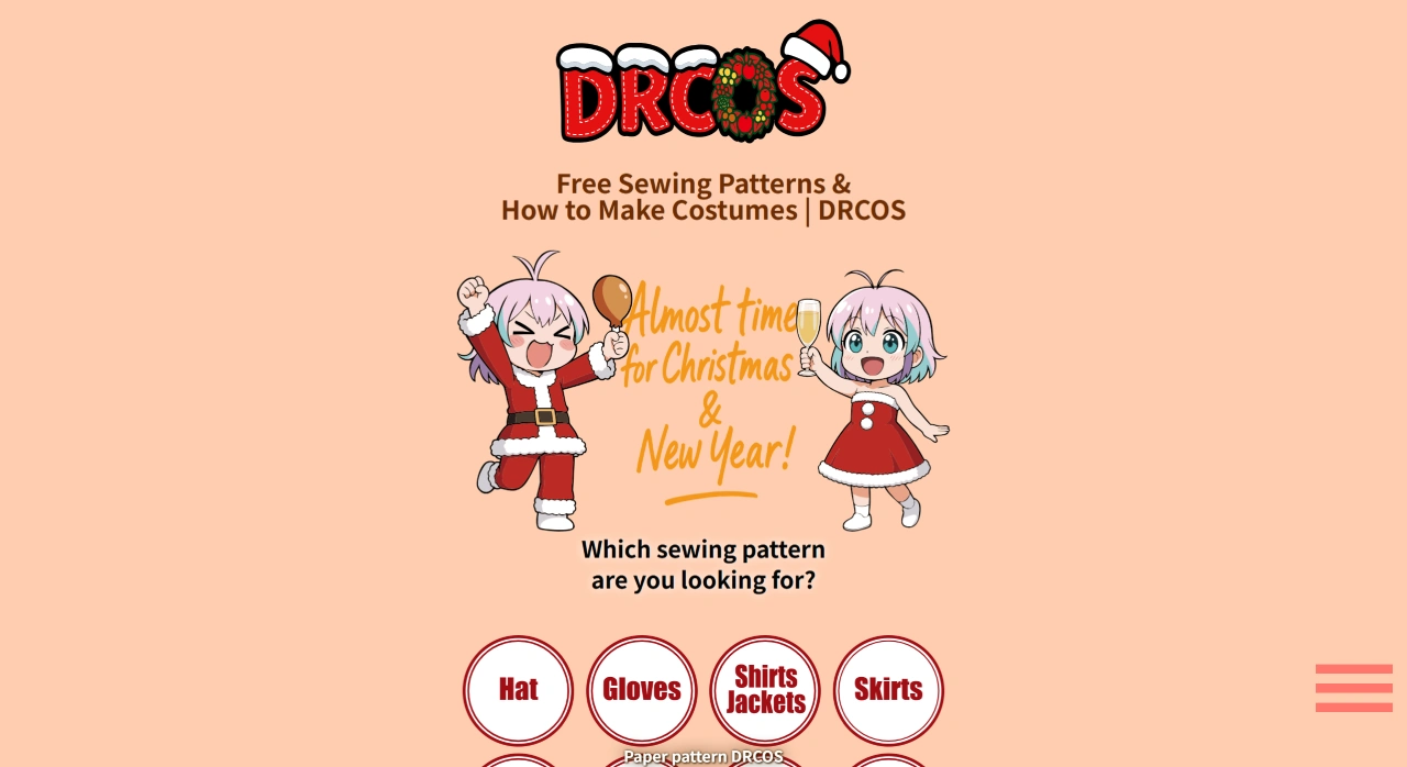 DRCOS：一家日本的免费缝纫图纸纸样库站点