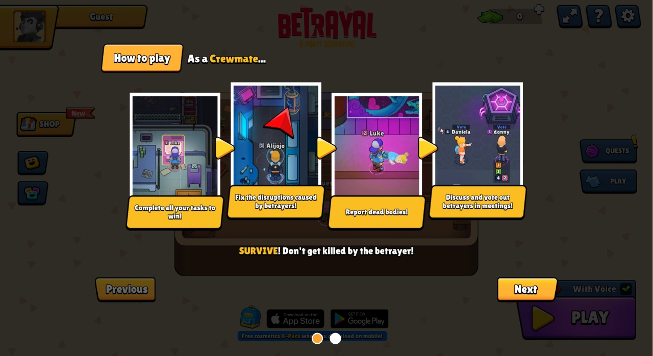 Betrayal.io(图1) Betrayal.io:一款免费的多人在线社交推理游戏