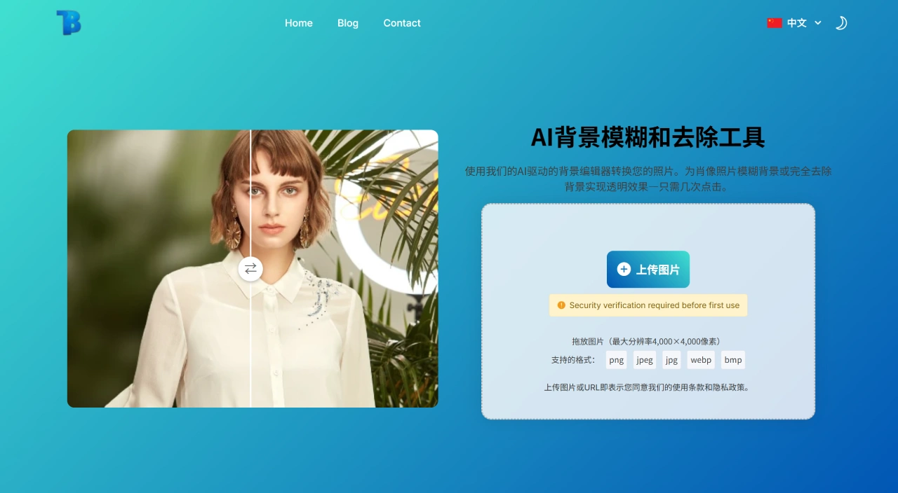 FireShot Capture 1840 - AI背景模糊和去除工具 - 100%免费，无需注册，无广告 - blurbackground.ai.webp