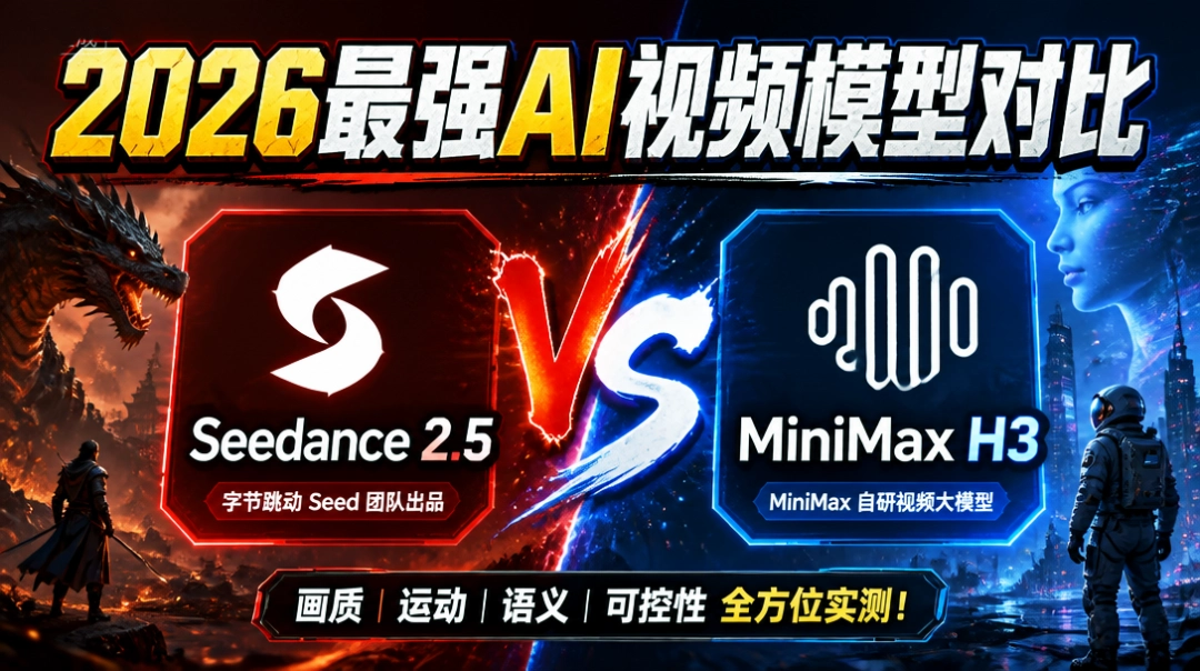 2026最强AI视频模型对比：Seedance 2.5 vs MiniMax H3