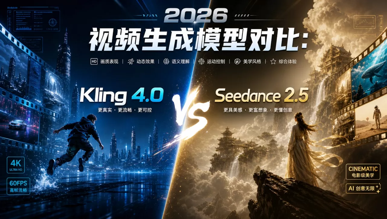 2026 视频生成模型对比：Kling 4.0 与 Seedance 2.5